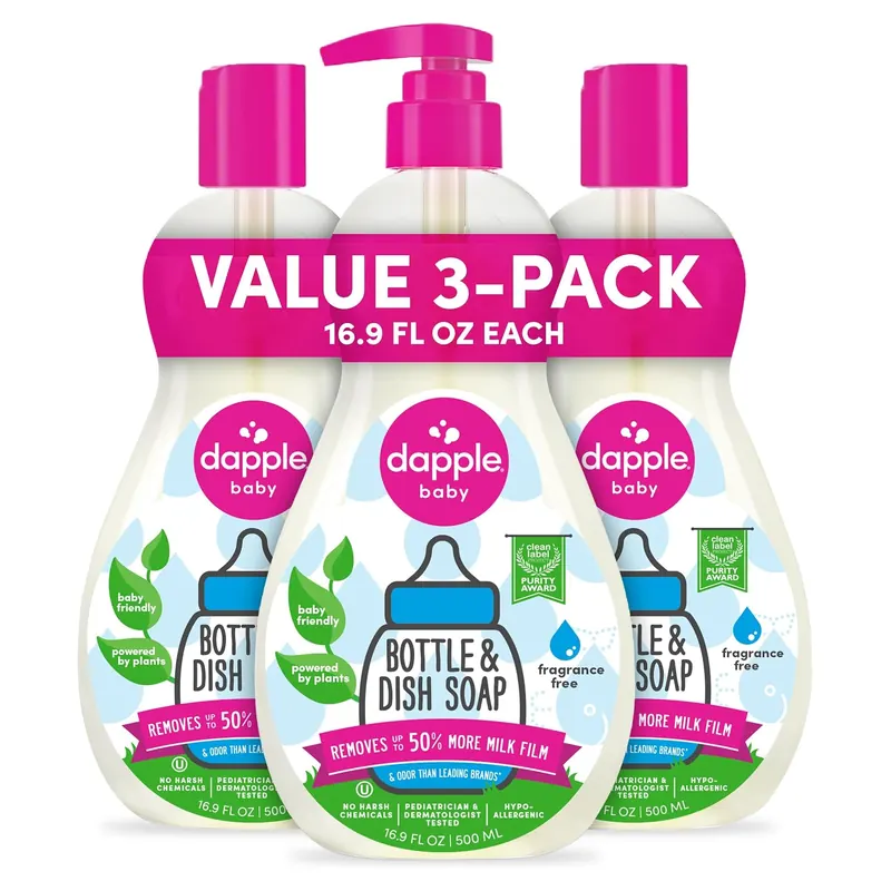 Dapple Baby Bottle & Dish Soap, Fragrance Free