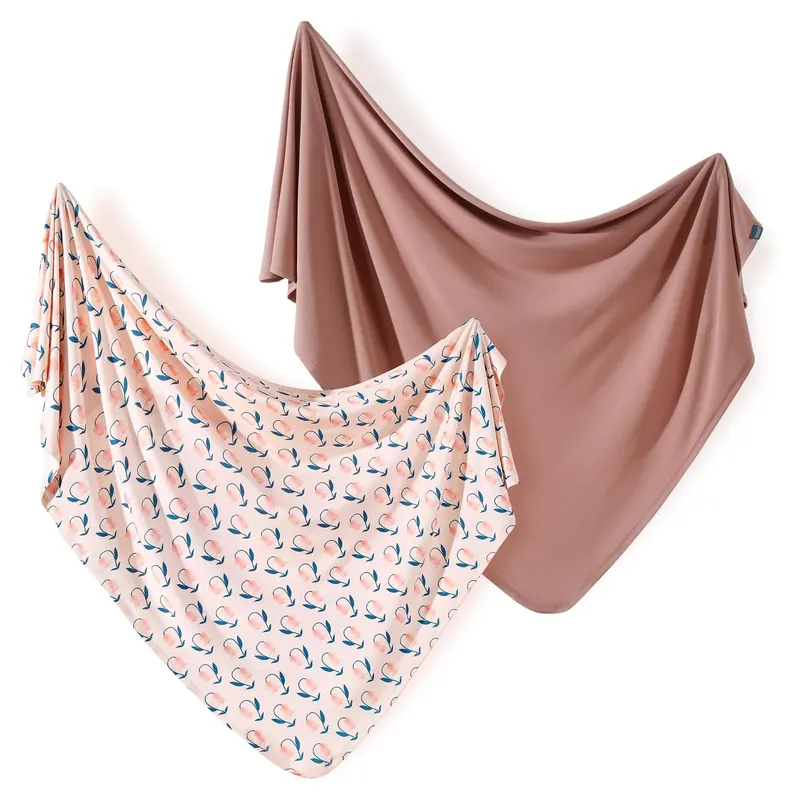 GRSSDER Stretchy Jersey Knit Swaddle Blankets